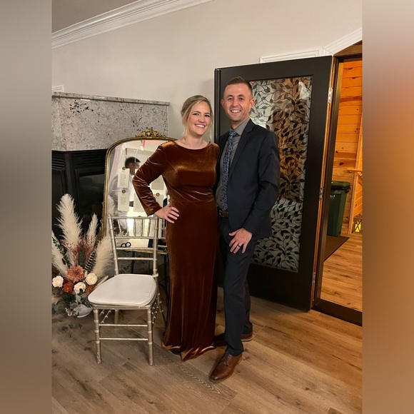 Revelry Gemma Dress / Rust / Size 10 - Picture 2 of 3